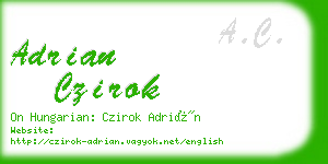 adrian czirok business card